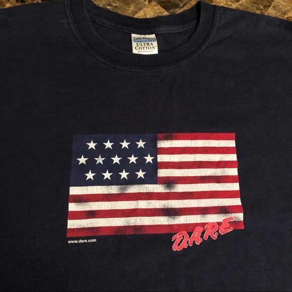 Vintage Other - SOLD D.A.R.E American Flag Tee